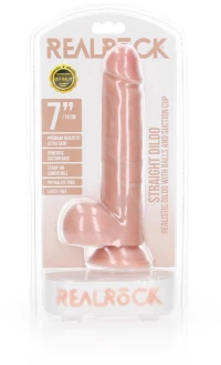 Straight Realistic Dildo  Balls  Suction Cup 7''