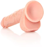 Straight Realistic Dildo  Balls  Suction Cup 7''