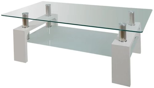 CAMERON Τραπεζάκι Σαλονιού Καθιστικού, Απόχρωση Άσπρο