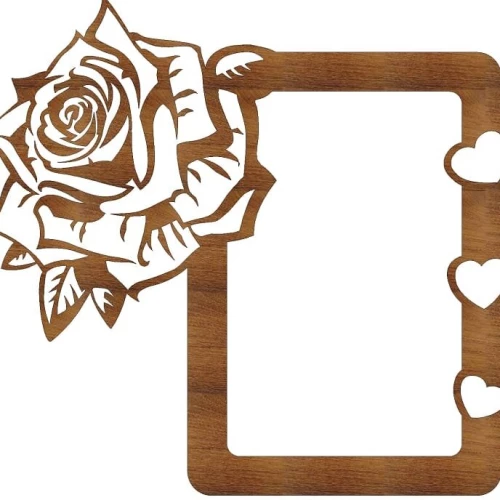 Intra απο ξύλο plywood 3mm-4mm πάχος – ξύλο Κορνίζας Φωτογραφιών Love Rose 15x15 cm INTRAVECTRY-MY558541