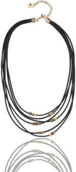 Layered Black Leather Necklace