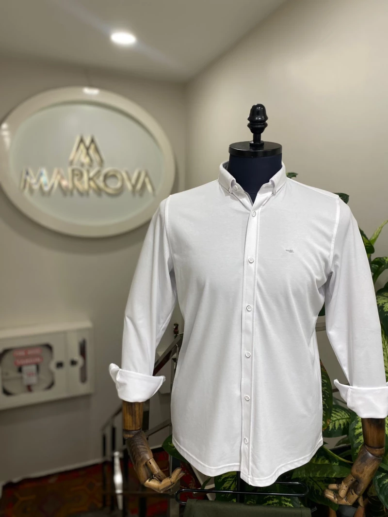 Πουκάμισο Markova 523448-Λευκό
