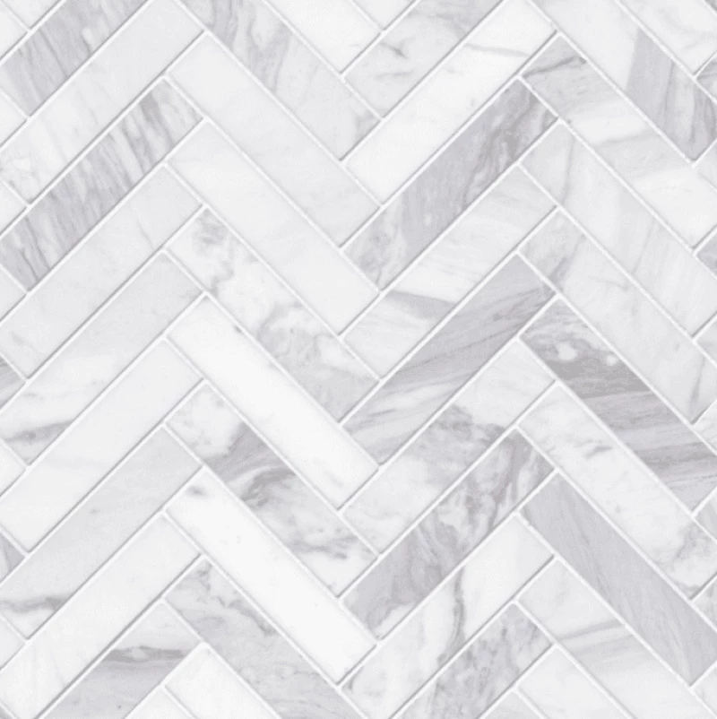 Ivy Space 23.6x29.3cm Πλακάκι Herringbone Calacatta Cremo Ανάγλυφο