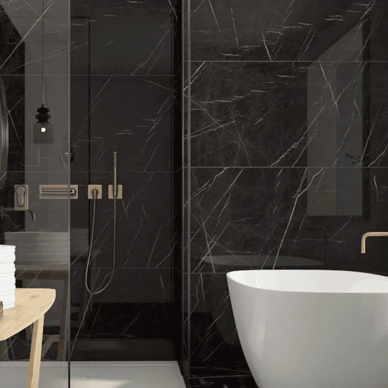 Ivy Space Πλακάκι Μαρμάρου Nero Marquina 30.5x61x1 cm, Ματ