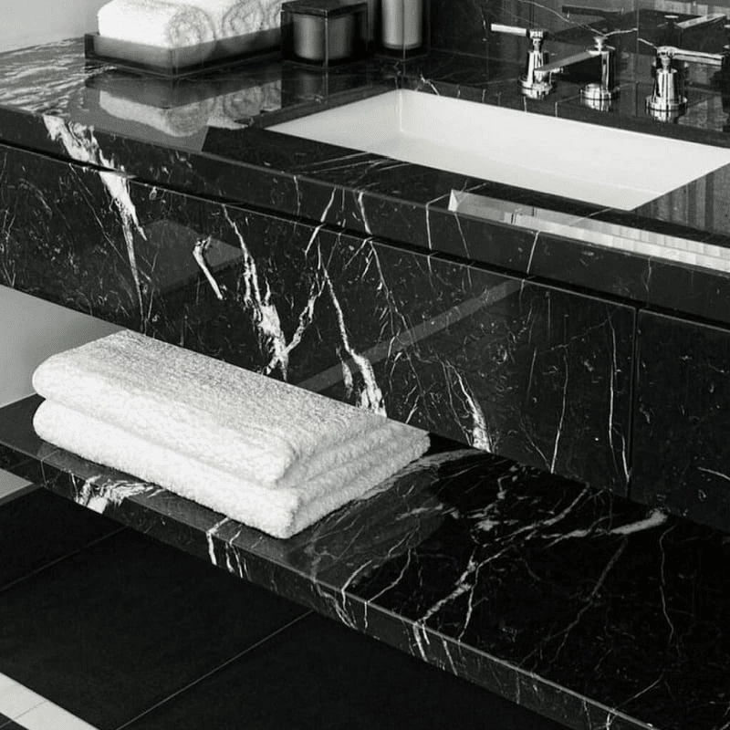 Ivy Space Πλακάκι Μαρμάρου Nero Marquina 30.5x61x1 cm, Ματ