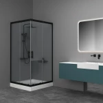 Orabella Vitalia Square Easy Fix Black matt H200 80X80 - Καμπίνα Τετράγωνη