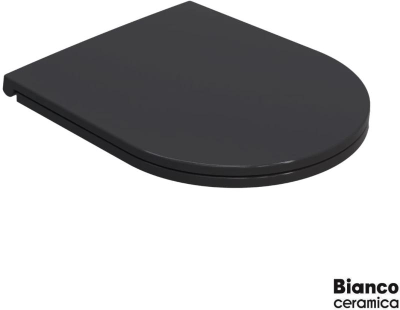 Κάλυμμα Λεκάνης LENTA Slim soft close Bianco Ceramica Black Matt