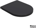 Κάλυμμα Λεκάνης LENTA Slim soft close Bianco Ceramica Black Matt