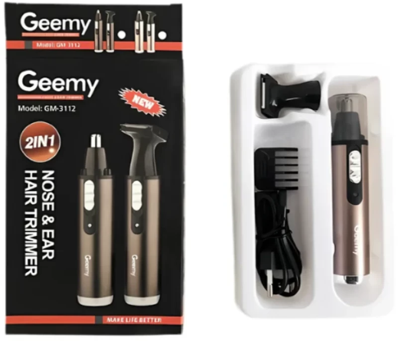 Geemy GM-3112 2-in-1 Τρίμερ Μύτης & Αυτιών Επαναφορτιζόμενο