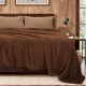 LINO ΚΟΥΒΕΡΤΑ FLEECE NAPNEST BROWN 220X240 Καφέ Υπέρδιπλο