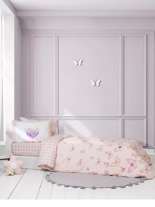 Σετ Παπλωματοθήκη Bettina Ροζ Μονή (1 x 160x240 + 1 Μαξιλαροθήκη 52x72)