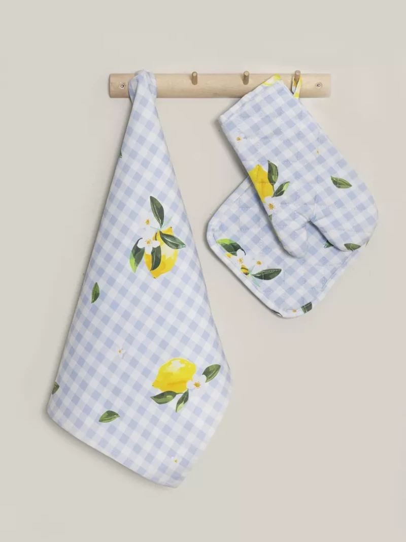 Πετσέτα Κουζίνας Lemon Tree Γαλάζιο, Κίτρινο Πετσέτα 40x60
