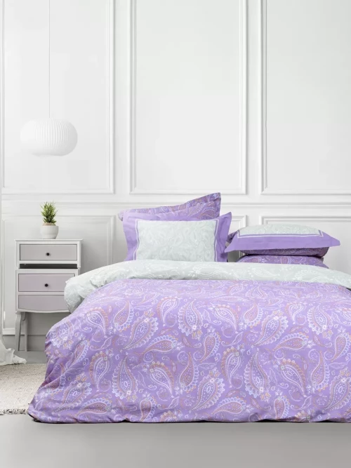 Πάπλωμα Flow Λιλά, Πράσινο Υπέρδιπλο 220x240