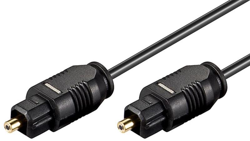GOOBAY καλώδιο ήχου Toslink 51218, gold plated, 2.2mm, 3m, μαύρο