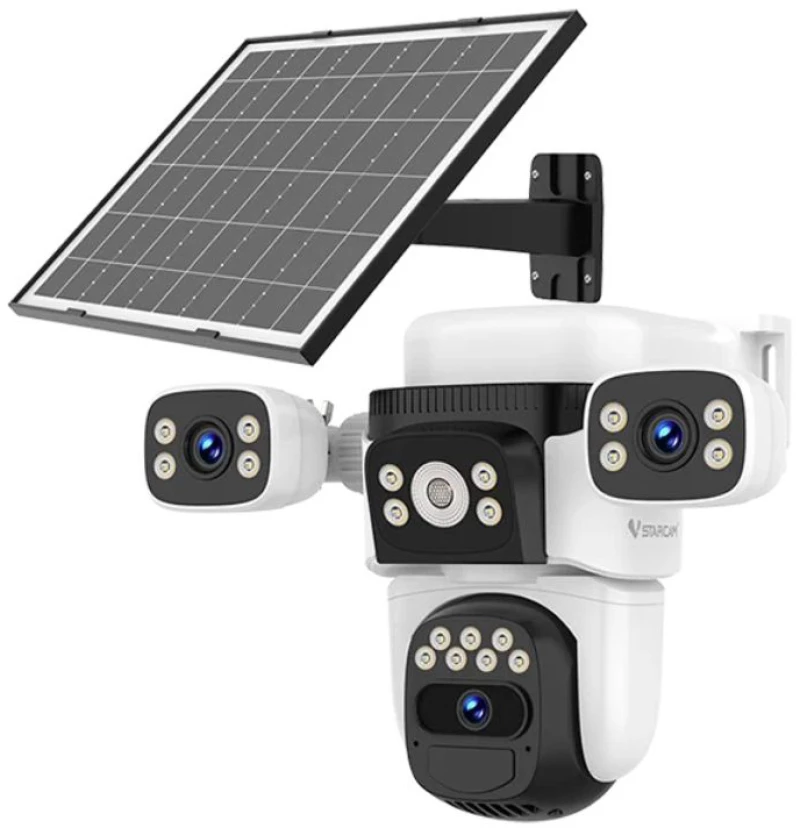 VSTARCAM smart ηλιακή κάμερα BG621SR, triple lens, 2MP, 4G, SD, PTZ, IP66