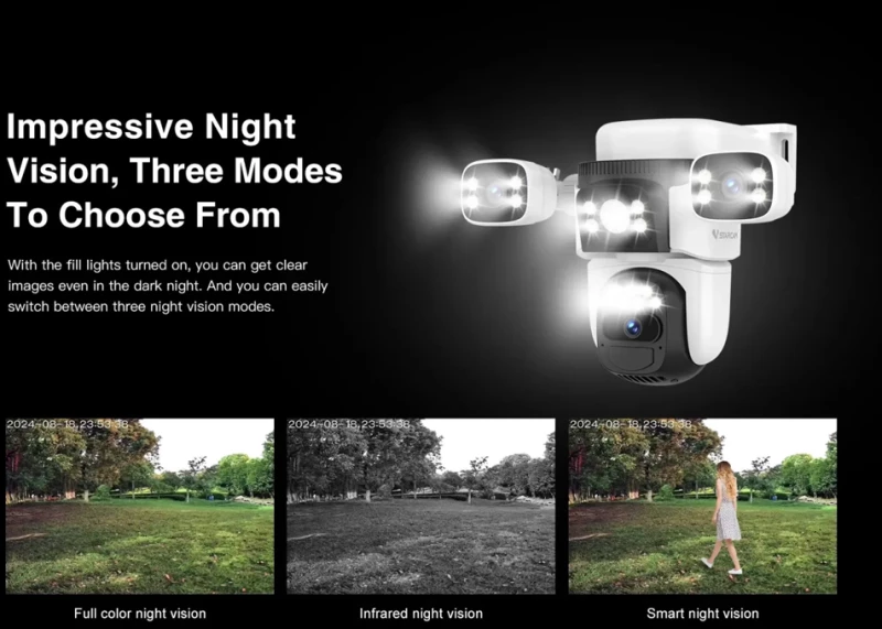 VSTARCAM smart ηλιακή κάμερα BG621SR, triple lens, 2MP, 4G, SD, PTZ, IP66