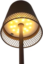 POWERTECH LED επιτραπέζιο φωτιστικό HLL-0191, ρυθμιζόμενο, επαναφορτιζόμενο, καφέ