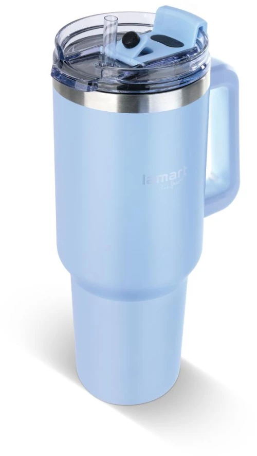 Ποτήρι Θερμός από Ανοξείδωτο & Πλαστικό 900ml HUGE Lamart LT4090 Μπλε