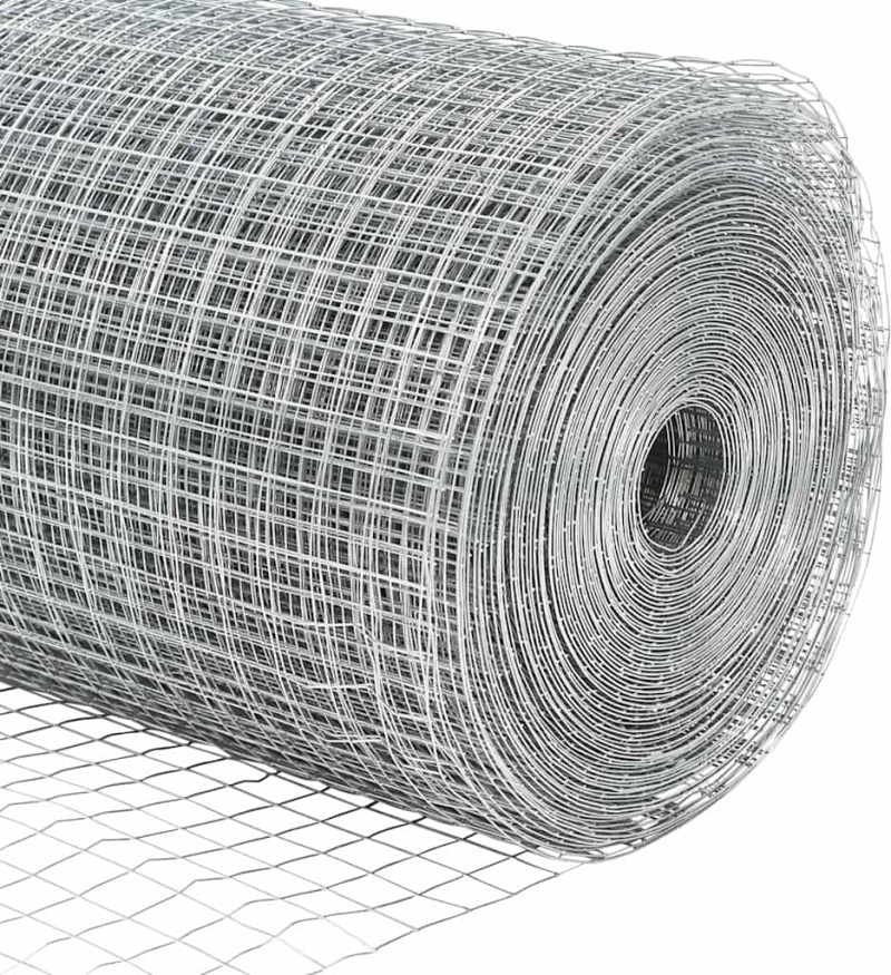 vidaXL Συγκολλητός φράχτης από σύρμα Ασημί 0.5 x 100 μ Ατσάλι