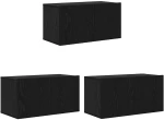 vidaXL Σετ επίπλου τηλεόρασης Επιτοίχιο 3 pcs Μαύρο 60 x 30 x 30 cm