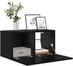 vidaXL Σετ επίπλου τηλεόρασης Επιτοίχιο 3 pcs Μαύρο 60 x 30 x 30 cm