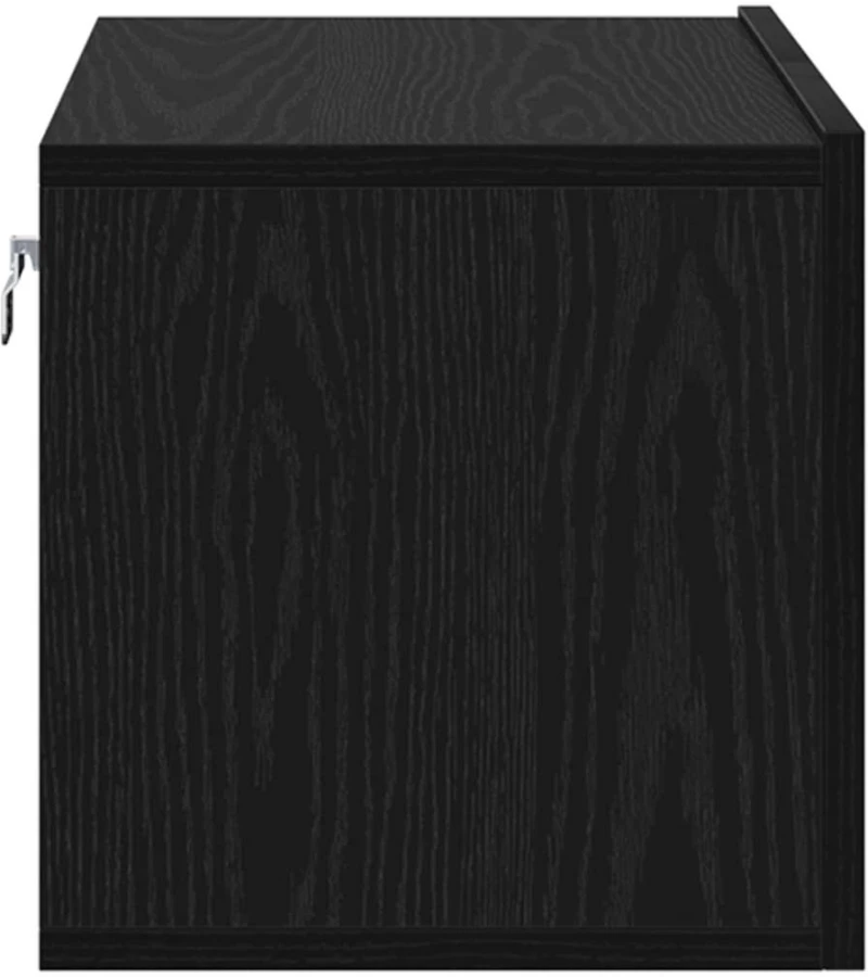 vidaXL Σετ επίπλου τηλεόρασης Επιτοίχιο 3 pcs Μαύρο 60 x 30 x 30 cm