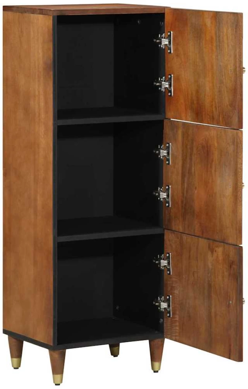 vidaXL Highboard με ράφι Καφέ 40 x 33 x 110 εκ Στερεό ξύλο μάνγκο