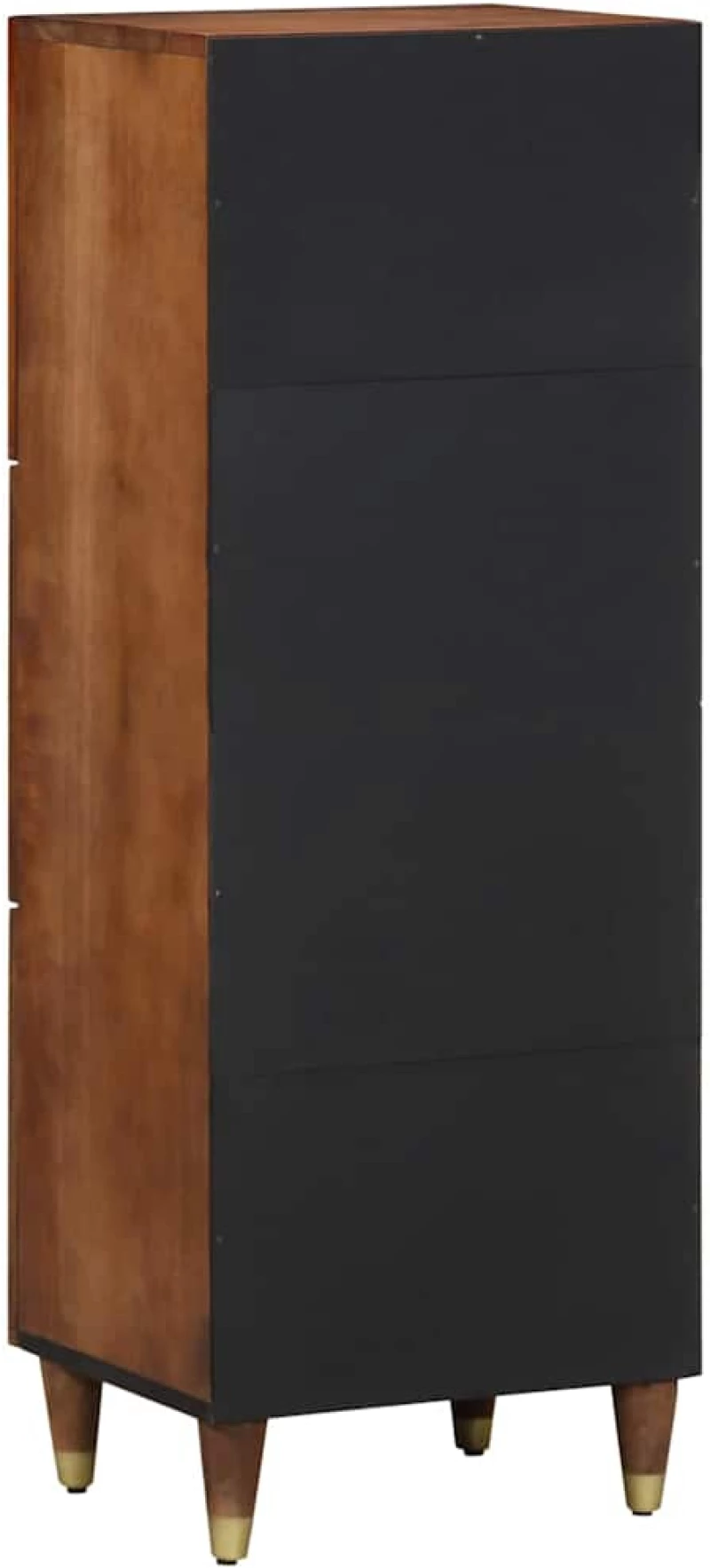 vidaXL Highboard με ράφι Καφέ 40 x 33 x 110 εκ Στερεό ξύλο μάνγκο