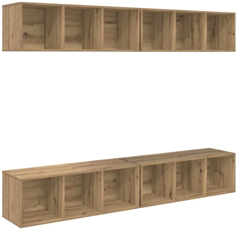 vidaXL Σετ επίπλου τηλεόρασης 4 pcs Artisan Oak 37 x 37 x 107,5 εκ