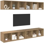 vidaXL Σετ επίπλου τηλεόρασης 4 pcs Artisan Oak 37 x 37 x 107,5 εκ