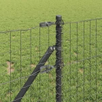 vidaXL Πό posts φράχτη 2 pcs Γκρι 100 cm Ατσάλι με Επικάλυψη Πούδρας