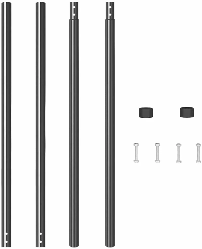 vidaXL Πό posts φράχτη 2 pcs Γκρι Ατσάλι με Επικάλυψη Πούδρας