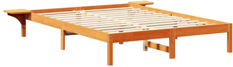 vidaXL Σκελετός Κρεβατιού Κερωτό καφέ 140 x 200 cm