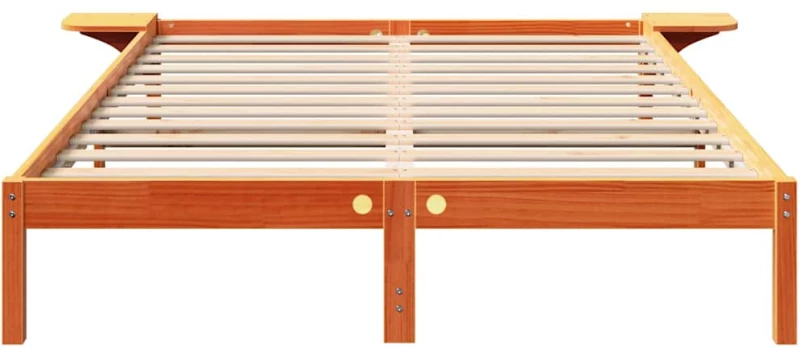 vidaXL Σκελετός Κρεβατιού Κερωτό καφέ 140 x 200 cm