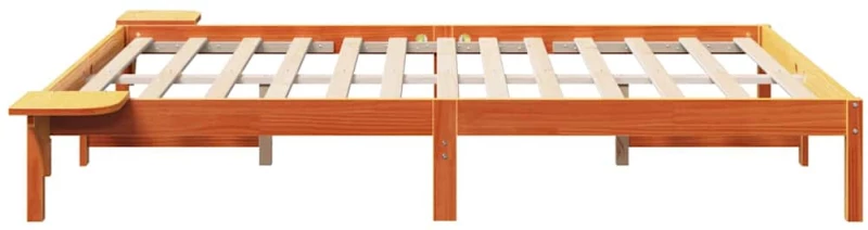 vidaXL Σκελετός Κρεβατιού Κερωτό καφέ 140 x 200 cm