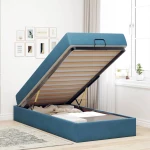 vidaXL Σκελετός Κρεβατιού με στρώμα Μπλε 80 x 200 cm Βελούδο