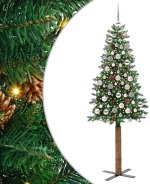 vidaXL Λεπτό Χριστουγεννιάτικο Δέντρο με 300 LED Πράσινο 180 cm