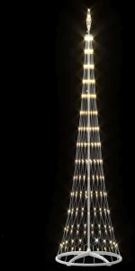 vidaXL LED Χριστουγεννιάτικο Δέντρο Θερμό λευκό 70 x 70 x 250 εκ