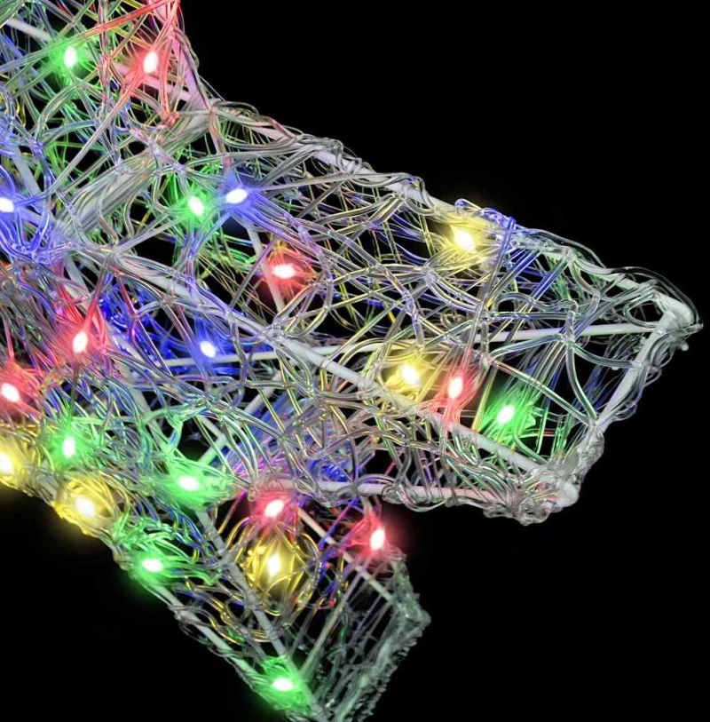 vidaXL 3D Αστέρι με 50 LED Πολύχρωμο 55 x 53.5 x 10 εκ Ακρυλικό