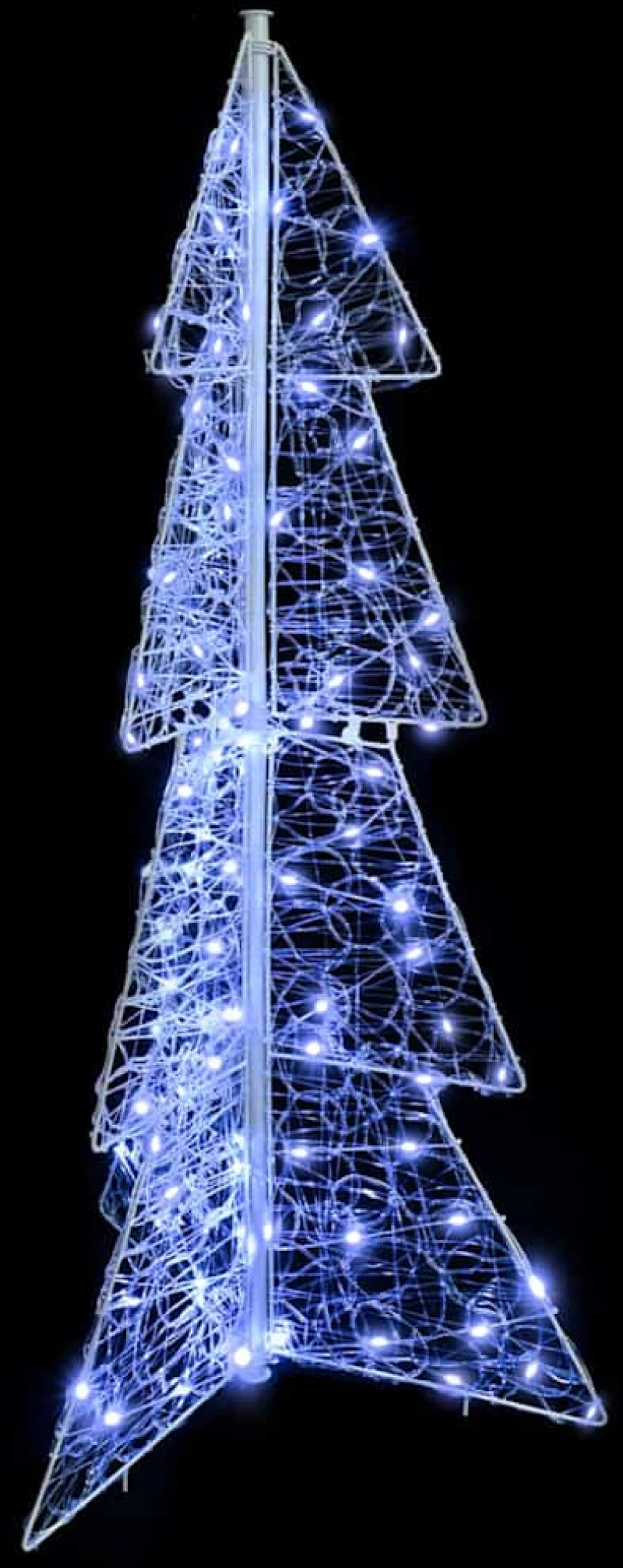 vidaXL Χριστουγεννιάτικο Δέντρο με 100 LED Ψυχρό Λευκό 120 cm Ακρυλικό