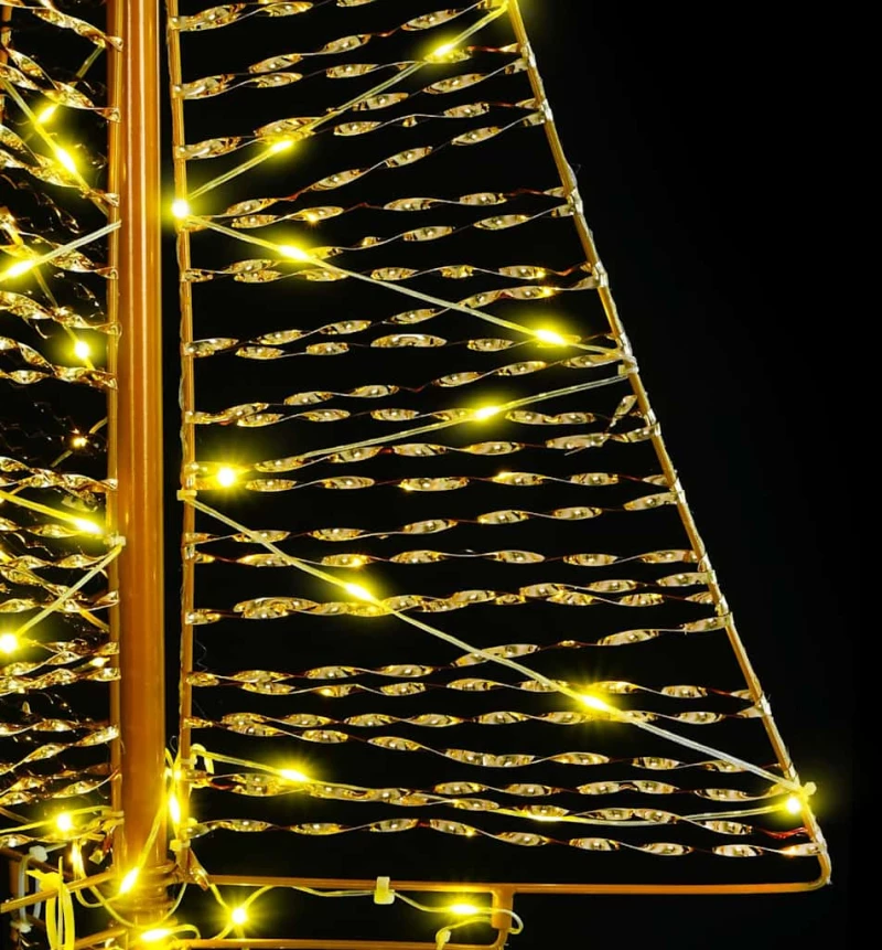 vidaXL Χριστουγεννιάτικο Δέντρο με 160 LED Θερμό λευκό 150 cm PET