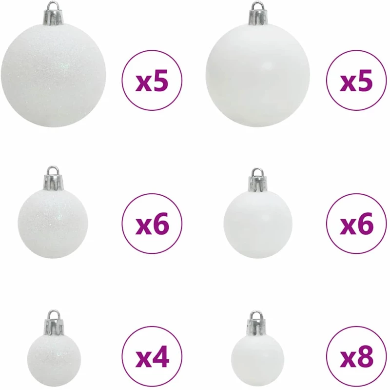 vidaXL Τεχνητό Χριστουγεννιάτικο Δέντρο με 150 LED Λευκό 150 cm