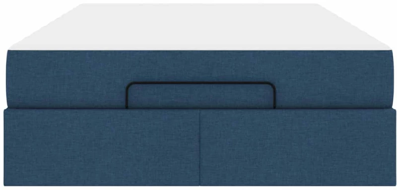 vidaXL Σκελετός Κρεβατιού με στρώμα Μπλε 120 x 190 cm ύφασμα