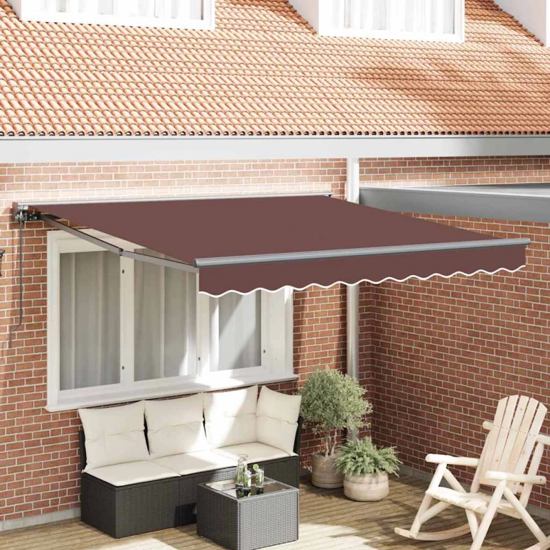 vidaXL Σκηνίτσα Αναδιπλούμενη Καφέ 350x250 εκ ύφασμα