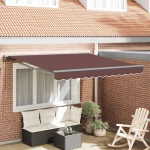 vidaXL Σκηνίτσα Αναδιπλούμενη Καφέ 350x250 εκ ύφασμα