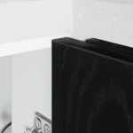 vidaXL Κουζίνα Γωνιακό Βασικό Ντουλάπι με αποθήκευση Riga Μαύρη δρυς