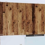 vidaXL Κρεμαστό ντουλάπι με πόρτα Riga Παλιό Ξύλο 30 x 31 x 100 εκ.