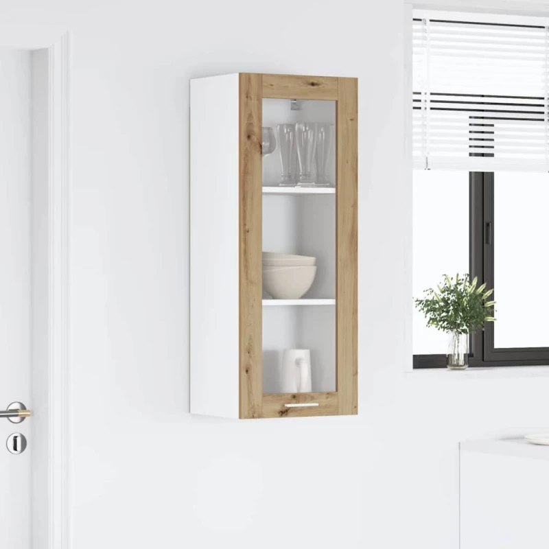 vidaXL Κρεμαστό ντουλάπι με πόρτα Riga Artisan Oak 40 x 31 x 100 εκ.