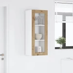 vidaXL Κρεμαστό ντουλάπι με πόρτα Riga Artisan Oak 40 x 31 x 100 εκ.