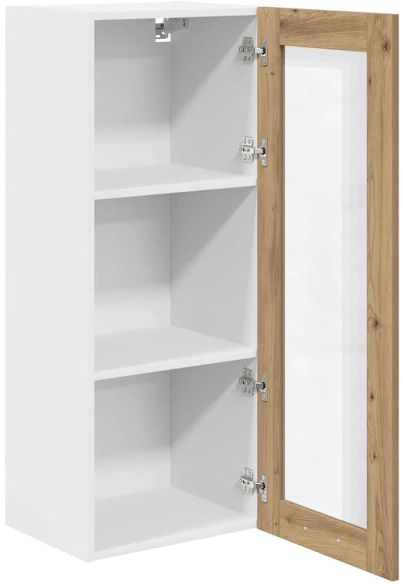 vidaXL Κρεμαστό ντουλάπι με πόρτα Riga Artisan Oak 40 x 31 x 100 εκ.